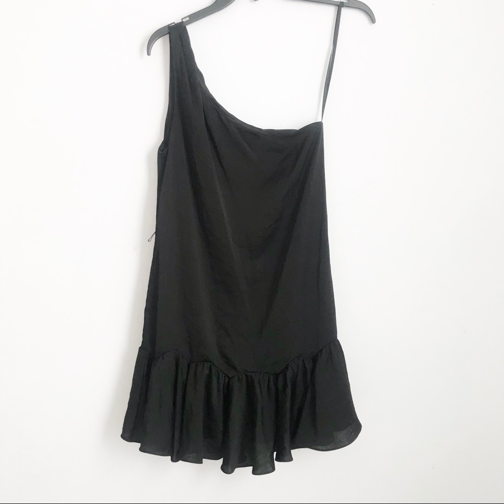 BCBGeneration Black One Shoulder Dress